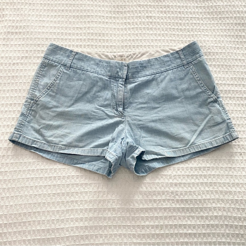 J. Crew factory 3” chambray shorts light denim size 10